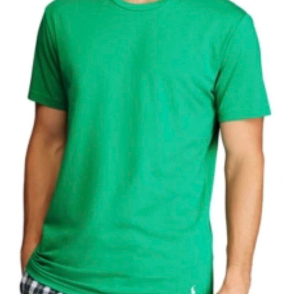 Polo Ralph Lauren Men's Cotton‎ Jersey Sleep Shirt In Billiard Green
